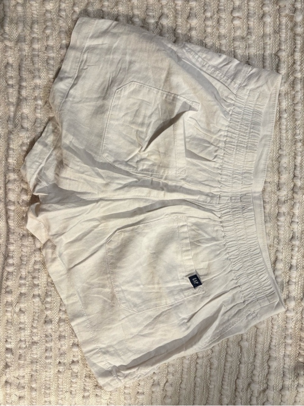 GAP White Linen Blend Women’s Shorts - Picture 2 of 2